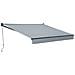 Tenda Saule 3,5 × 3m - Tessuto Grigio E Struttura Grigia - Foto miniatura 1