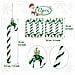 Set Di 6 Ornamenti Natalizi A Forma Di Bastoncino Di Zucchero - Decorazioni Festive Green - Foto miniatura 2