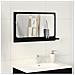 Specchio da bagno  nero rovere 60x10,5x37 cm legno ingegnerizzato - Foto miniatura 2