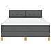 Letto a molle con materasso Grigio scuro 160 x 200 cm Tessuto - Foto miniatura 8