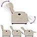 Poltrona Alzapersona Reclinabile Beige in Tessuto Microfibra - Foto miniatura 6
