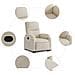 Poltrona Alzapersona Reclinabile Beige in Tessuto Microfibra - Foto miniatura 7