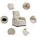 Poltrona Alzapersona Reclinabile Beige in Tessuto Microfibra - Foto miniatura 8
