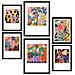 Set Di 6 Stampe Pittura Decorativa Colori E Forme Di Matisse Incorniciata Con Illustrazioni Di Design Per La Decorazione Murale A3 & A4 Cornice Nera - Foto miniatura 1