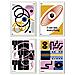 Set Di 4 Stampe Poster Di Cubismo Astratto Accettazione Fogli Con Mostra D'arte Estetica Illustrazioni A Colori Per L'interior Cornice Bianca A3 - Foto miniatura 1