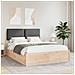 Letto con Testiera Rivestita Grigio scuro 140 x 190 cm - Foto miniatura 2