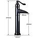 Rubinetto per lavabo da bagno, Blackswan, tipo M55, modello nero anticato, misura 35,5 cm - Foto miniatura 4
