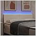 Testiera LED con luci a strisce a LED Crema 144 cm Poliestere - Foto miniatura 4