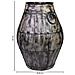 Vaso In Metallo Grigio Invecchiato 40x40x65 - Foto miniatura 3