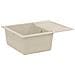Lavello Beige 620 x 500 mm 80% Quarzo e 20% Resina - Foto miniatura 1
