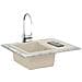Lavello Beige 620 x 500 mm 80% Quarzo e 20% Resina - Foto miniatura 2