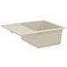 Lavello Beige 620 x 500 mm 80% Quarzo e 20% Resina - Foto miniatura 5