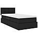 Letto con contenitore e LED con led Nero 90 x 200 cm Tessuto - Foto miniatura 6