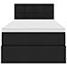 Letto con contenitore e LED con led Nero 90 x 200 cm Tessuto - Foto miniatura 8