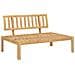 Divani Centrali Pallet Giardino 2pz con Cuscini Massello Acacia - Foto miniatura 3
