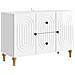 Mobile TV Bianco Lucido 89 x 34,5 x 60 cm Legno ingegnerizzato - Foto miniatura 1