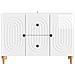 Mobile TV Bianco Lucido 89 x 34,5 x 60 cm Legno ingegnerizzato - Foto miniatura 4