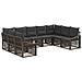 Set Divano da Giardino 9 pcs Grigio polyrattan - Foto miniatura 1