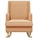 Sedia a dondolo Beige 62 x 80 x 85 cm Tessuto in Lana di Pecora - Foto miniatura 2