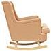 Sedia a dondolo Beige 62 x 80 x 85 cm Tessuto in Lana di Pecora - Foto miniatura 3