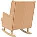 Sedia a dondolo Beige 62 x 80 x 85 cm Tessuto in Lana di Pecora - Foto miniatura 4