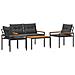 Set Mobili da Esterno 4 pcs Grigio Scuro polyrattan - Foto miniatura 1