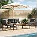 Set Mobili da Esterno 4 pcs Grigio Scuro polyrattan - Foto miniatura 2