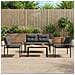 Set Mobili da Esterno 4 pcs Grigio Scuro polyrattan - Foto miniatura 3
