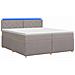 Letto box spring con materasso Tortora 200 x 200 cm Tessuto - Foto miniatura 1
