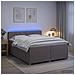 Letto box spring con materasso Tortora 200 x 200 cm Tessuto - Foto miniatura 2