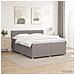 Letto box spring con materasso Tortora 200 x 200 cm Tessuto - Foto miniatura 4