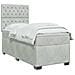 Letto box spring con materasso Grigio Chiaro 80 x 200 cm - Foto miniatura 3