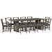 Set da pranzo per esterni 11 pz Grigio polyrattan - Foto miniatura 1