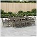 Set da pranzo per esterni 11 pz Grigio polyrattan - Foto miniatura 7