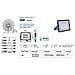 Faretti Led 30w Ip65 Samsung Slimline Nero Luce Fredda 6400k V Tac Vt-30 402 - Foto miniatura 2
