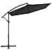 Ombrellone A Sbalzo Con Palo In Alluminio 300 Cm Nero - Foto miniatura 2