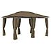 Gazebo da Giardino con Tende 4x3 m Grigio Talpa 180 g / m² - Foto miniatura 1