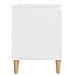 Comodino con Gambe in Legno Massello Bianco 103,5x30x50 cm - Foto miniatura 3