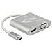 Splitter USB-C 1x HDMI + 1x VGA Splitter & Switches, Silver - Foto miniatura 2