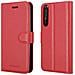 Custodia Compatibile Con Sony Xperia 1 Ii (2. Version) In Rosso Carminio - Coperchio Protettiva Con Chiusura Magnetica, Funzione Stand E Tasca Per Le Carte - Foto miniatura 8