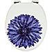 Sedile Wc Copri Vater Universale Frizionato Fantasia In Mdf Chiusura Rallentata *** Fantasia : Blue Flower - Foto miniatura 2
