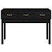 Tavolo Consolle Nero 114x40x75 Cm In Legno Massello Di Pino - Foto miniatura 3