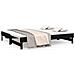Dormeuse Estraibile Nera 2x (80x200) Cm Legno Massello Di Pino - Foto miniatura 1
