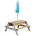 Nick Sand & Water Picnic Table Brown /white - Umbrella Blue /white Tavolo per sabbia e acqua - Foto miniatura 6