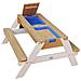 Nick Sand & Water Picnic Table Brown /white - Umbrella Blue /white Tavolo per sabbia e acqua - Foto miniatura 4