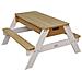 Nick Sand & Water Picnic Table Brown /white - Umbrella Blue /white Tavolo per sabbia e acqua - Foto miniatura 3