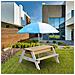 Nick Sand & Water Picnic Table Brown /white - Umbrella Blue /white Tavolo per sabbia e acqua - Foto miniatura 9