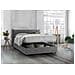 Letto Matrimoniale Ilenia, Letto Contenitore Con Rivestimento In Tessuto, 100% Made In Italy, Apertura Frontale, Con Materasso Cm 160x200 Incluso, Grigio - Foto miniatura 1