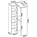 Guardaroba Bernina, Struttura Per Cabina Armadio Angolare, Mobile Appendiabiti Aperto Ad Angolo, 79x88h186 Cm, Bianco - Foto miniatura 3