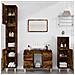 Mobile Lavabo Rovere Fumo 80x33x60 Cm In Legno Multistrato - Foto miniatura 3
